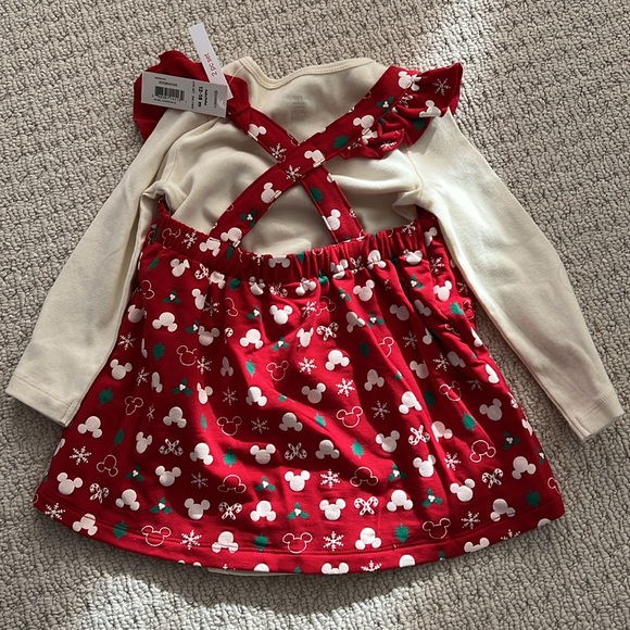 NWT - Disney Minnie Mouse body suit and jumper dress set. Size 12-18 months. - Picture 5 of 7